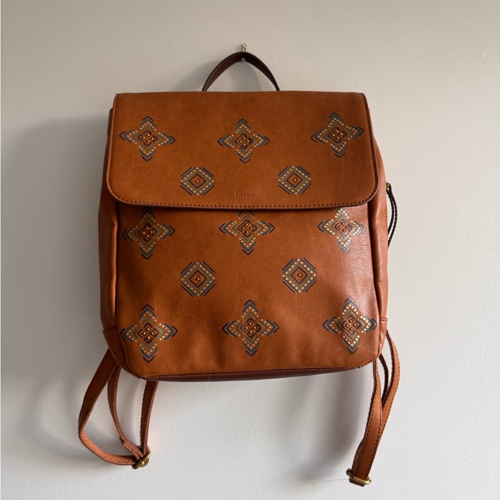 Fossil Leather Backpack